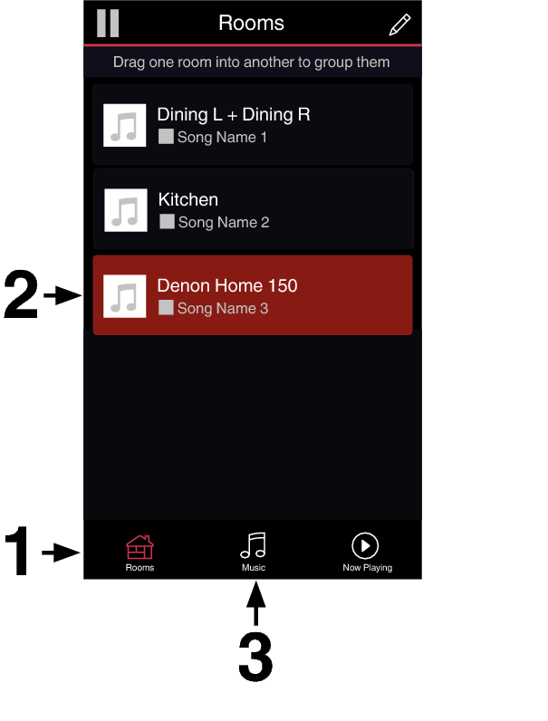 Select Room Denon Home 150